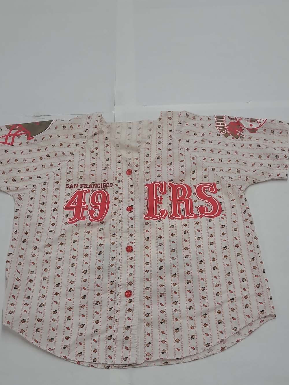49ers Red Button-Up Top Size 1X